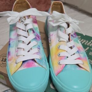 Colorful Tie-Dye Sneakers with White Laces